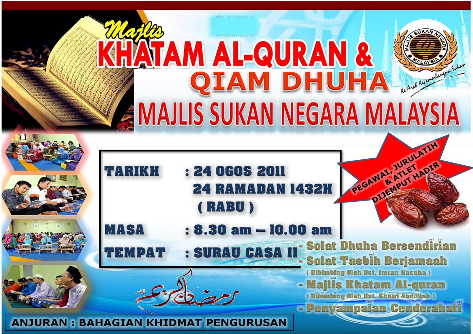 UNIT HAL EHWAL ISLAM MAJLIS SUKAN NEGARA MALAYSIA: Majlis ...