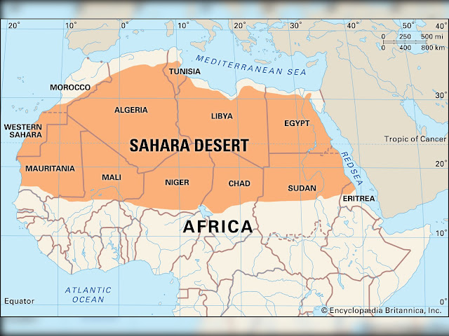 Sahara Desert On Africa Map
