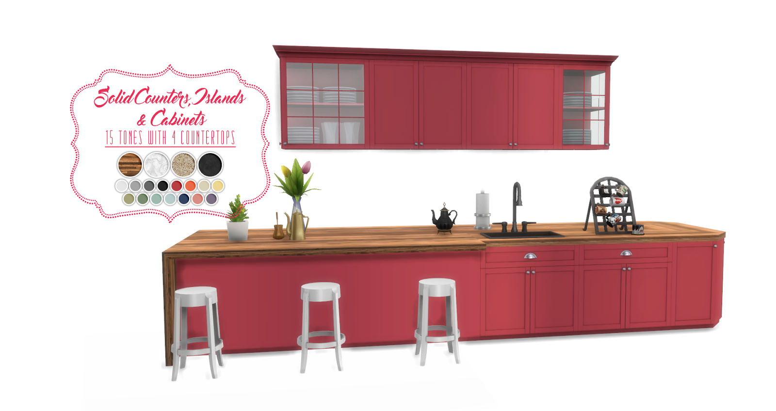 My Sims 4 Blog Updated Shaker Kitchen by Peacemaker ic