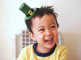 Toilet paper roll Leprechaun Hat Headband DIY Kids craft