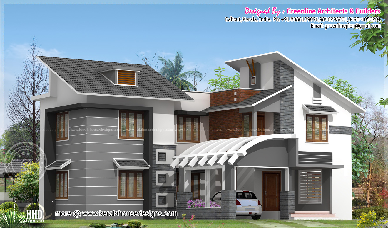 Modern Kerala  house  exterior  in 2750 sq feet House  
