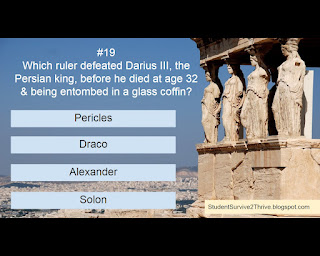 Which ruler defeated Darius III, the Persian king, before he died at age 32 & being entombed in a glass coffin? Answer choices include: Pericles, Draco, Alexander, Solon