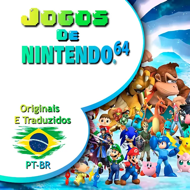 Capa da pagina de roms de nintendo de 64 que indica que há vários jogos para download.