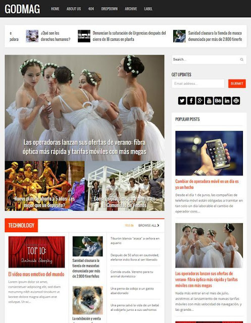 GodMag Responsive Blogger Template Free