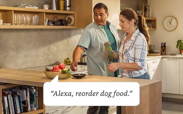  Alexa, reorder dog food.