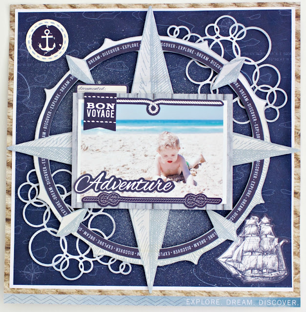 Kaisercraft "Sail Away" Layout by Alicia McNamara