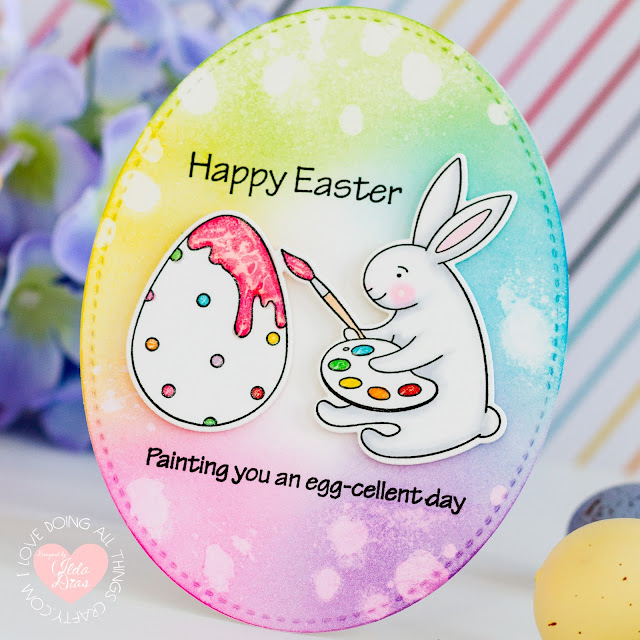 Rabbit Hole Designs, March 2021 Release, Blog Hop, Giveaways,Adventure Awaits, Spring Delivery,Interactive Swing Card,Clover Bunny, Easter Cards,St. Patricks Day,Card Making, Stamping, Die Cutting, handmade card, ilovedoingallthingscrafty, Stamps, how to