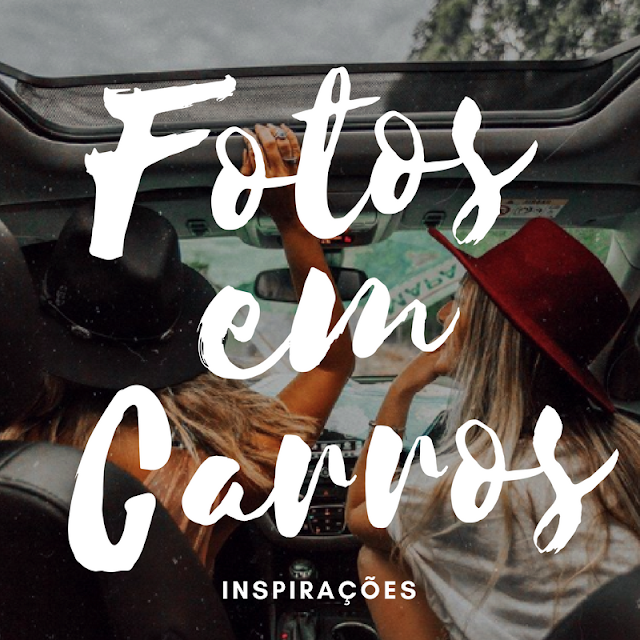 Fotos no carro com a amiga