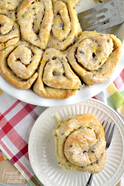 These Lemon Lavender Sweet Rolls combine tart lemon with delicate lavender making them the perfect addition to a spring weekend brunch.