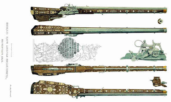 Imagen 757A | Rifle de chispa ruso fabricado en 1654 por el maestro Grigory Viatkin. | Солнцев, Фёдор Григорьевич / Dominio público