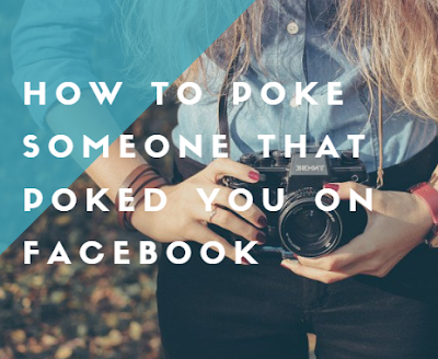 How to poke somebody that poked you on Facebook