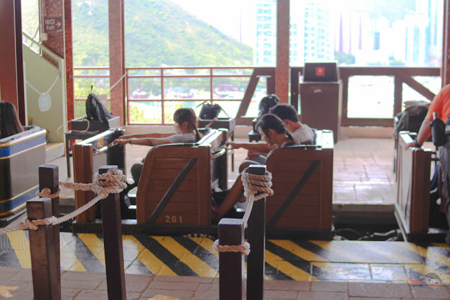 Riding Mine Train in Ocean Park Hong Kong