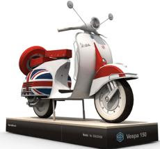 amazing vespa of papercraft can 150 this   a scooter now vespa papercraft  you download
