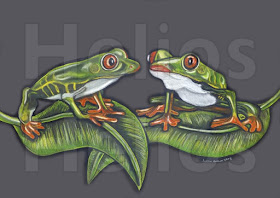02-The-little-frogs-Pastel-Animal-Drawings-Jackie-Brown-www-designstack-co