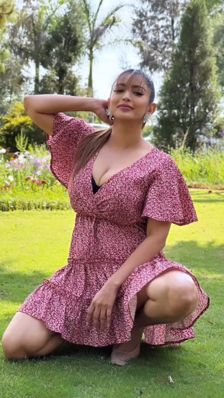 Vaibhavi Joshi cleavage curvy short dress south actress