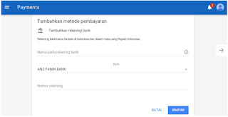 seting pembayaran akun adsense IDR ke bank lokal