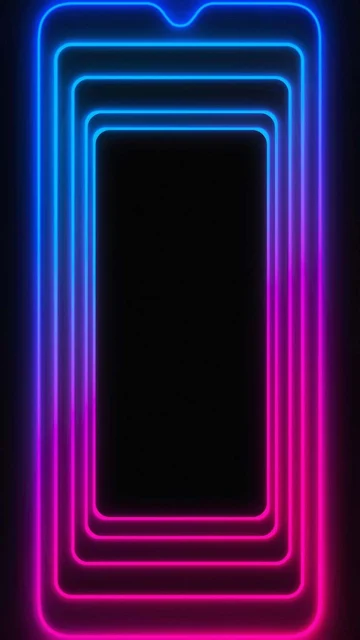 Infinity Neon Border iPhone Wallpaper