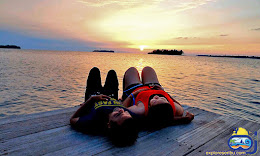 sunset pulau harapan yang romantis