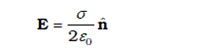 Field due to a uniformly charged infinite plane sheet 