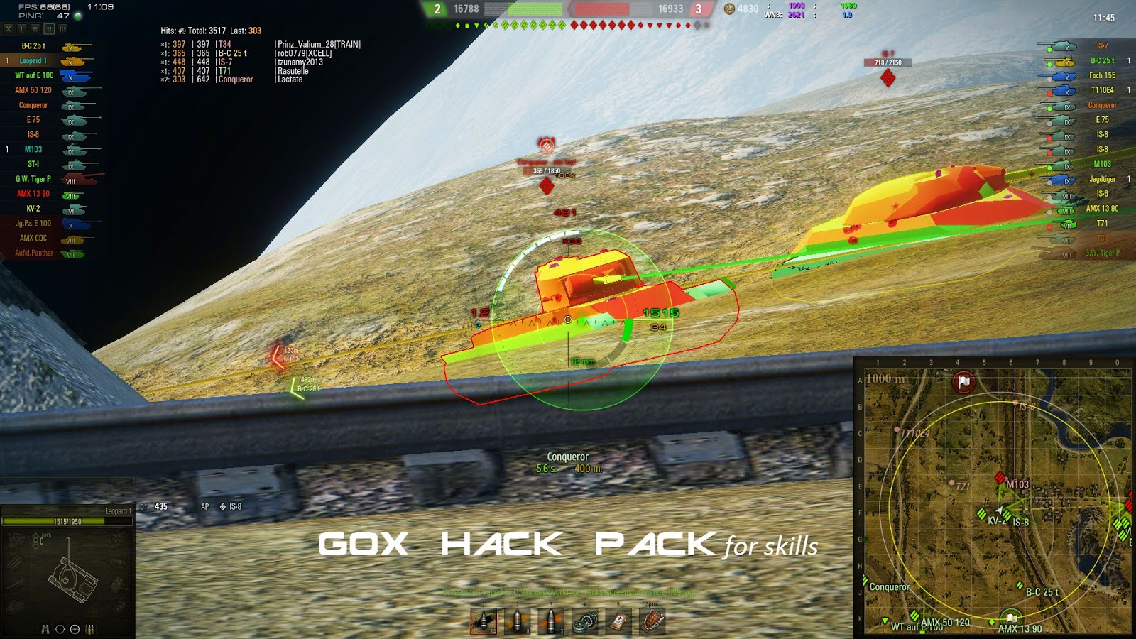 Mods World of Tanks: Hack Pack Gox (v0.13) 9.8 - 1600 x 900 jpeg 424kB