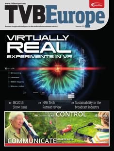 TVBEurope. Business, insight and intelligence for the broadcast media industry - September 2016 | ISSN 1461-4197 | TRUE PDF | Mensile | Professionisti | Broadcast | Comunicazione
TVBEurope is the leading European broadcast media publication and business platform providing news and analysis, business profiles and case studies on the latest industry developments. Whether it is emerging technology from the world of broadcast workflow or multi-platform content, TVBEurope is at the heart of it all as the leading source of content across the entire broadcast chain.
TVBEurope’s monthly magazine offers readers an insight into the broadcast world through a mix of features, interviews, case studies and topical forums.
TVBEurope’s own in-house conferences and specialist roundtables have built up a strong reputation and following, offering in-depth analysis of the challenges and developments in Beyond HD and IT Broadcast Workflow. TVBEurope also hosts the prestigious broadcast media awards gala, the TVBAwards.