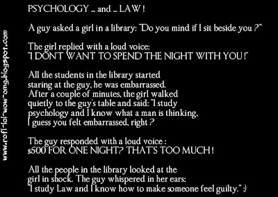 PSYCHOLOGY Vs LAW joke in Library, funny jokes