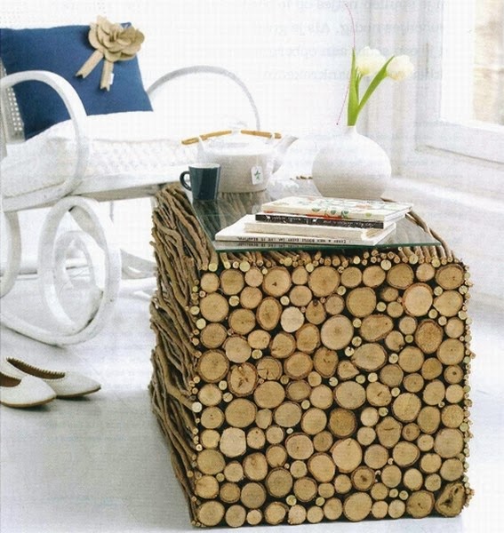 DIY-Log Coffee Table Idea ~ GOODIY