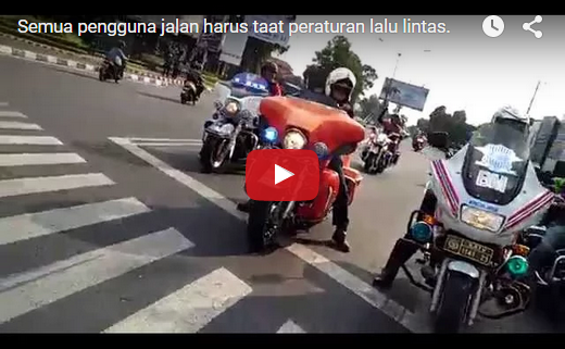 Video Pria Bersepeda Hadang Konvoi Harley-Davidson di Sleman 