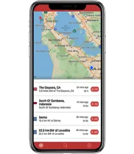 مراقبة الزلزال لحظة بلحظة  My Earthquake Alerts