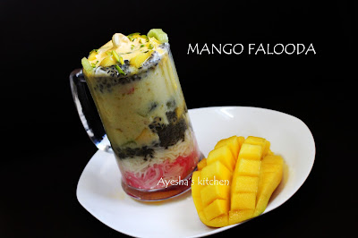 mango falooda recipe desserts recipe with fruits kerala falooda icecream recipes fruit salad ayeshas kitchen 