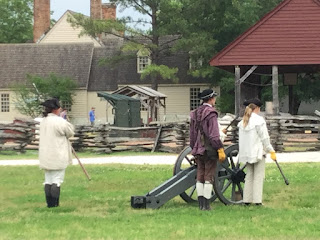 Colonial Williamsburg Canon Team at the ready to fire