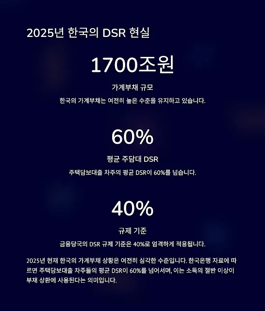 2025년 현재 한국의 DSR 현실