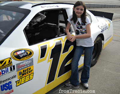 Katarina With The NASCAR Sprint Car