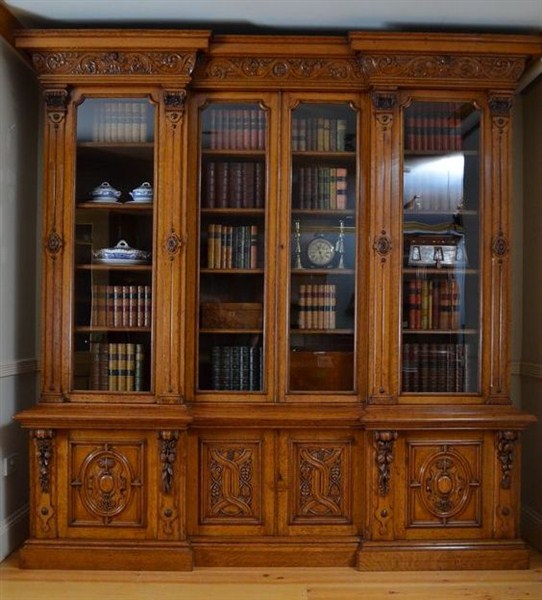 large wooden bookcase