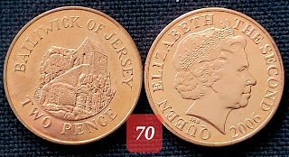 Jersey 2 Pence - Elizabeth II 4th portrait @ 70