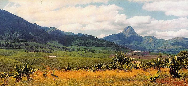 The view of imposing Mount Muresse in northern Mozambique