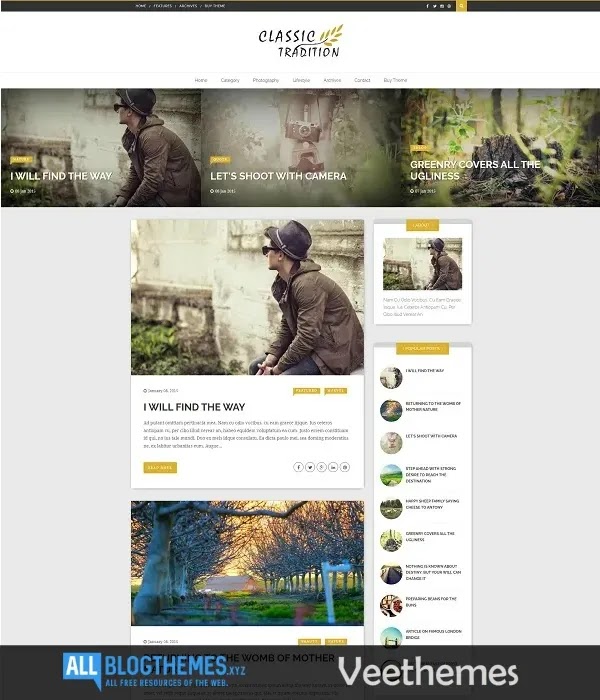 Classic Tradition Responsive Blogger Template
