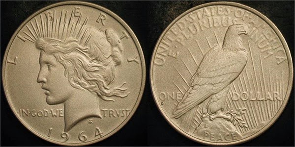 1964 peace dollar replica