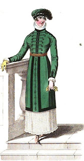 Morning walking dress   from La Belle Assemblée (Mar 1812)