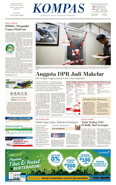 Kompas Edisi Kamis 30 Juni 2016