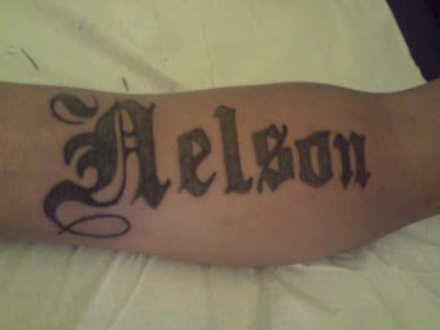 TATUAJE DE NOMBRE NELSON