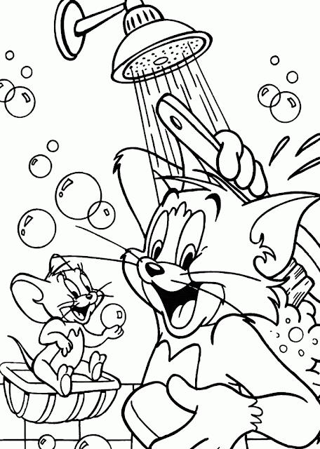 Best cartoon coloring pages, drawing tom and jerry