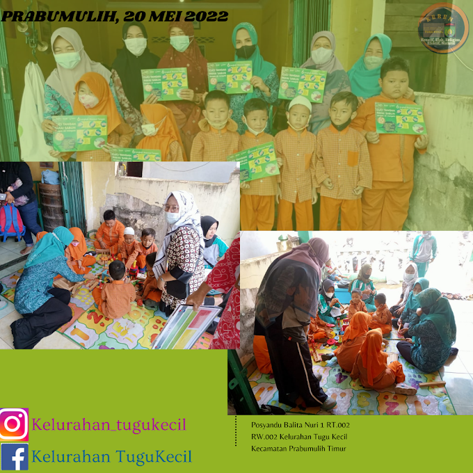 Kegiatan Posyandu balita Nuri 1 Kelurahan Tugu Kecil Kecamatan Prabumulih Timur