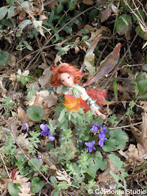 fairy and violets