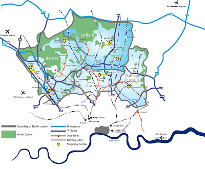 North London City Region Map