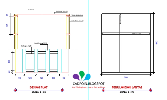 Denah Plat Jembatan