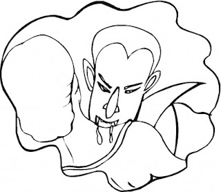 Hungry Vampire Coloring Pages