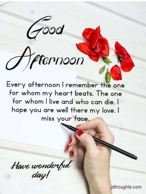 Good afternoon love messages