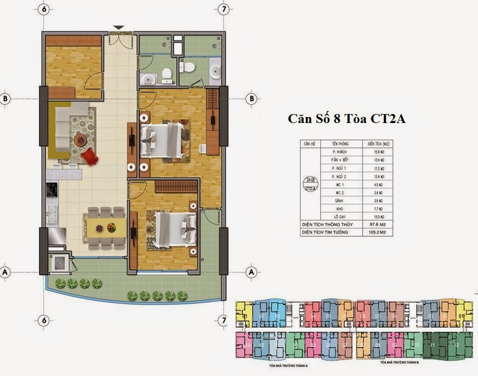 Mặt Bằng Chung Cư Tràng An Complex Tòa CT2A