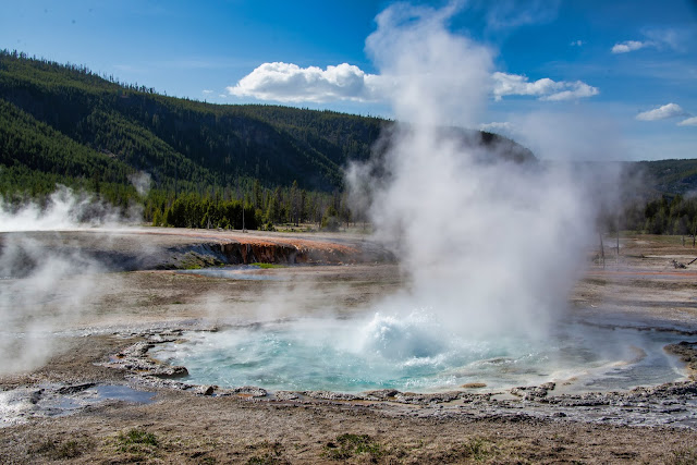 Black Sand Basin Geyser Yellowstone National Park Wyoming USA